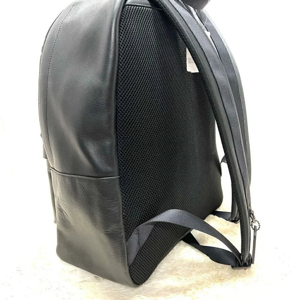 🔥🎁NWT! Coach Charles Men's Backpack/School Backpack Blck Lthr Msrp:$550.00